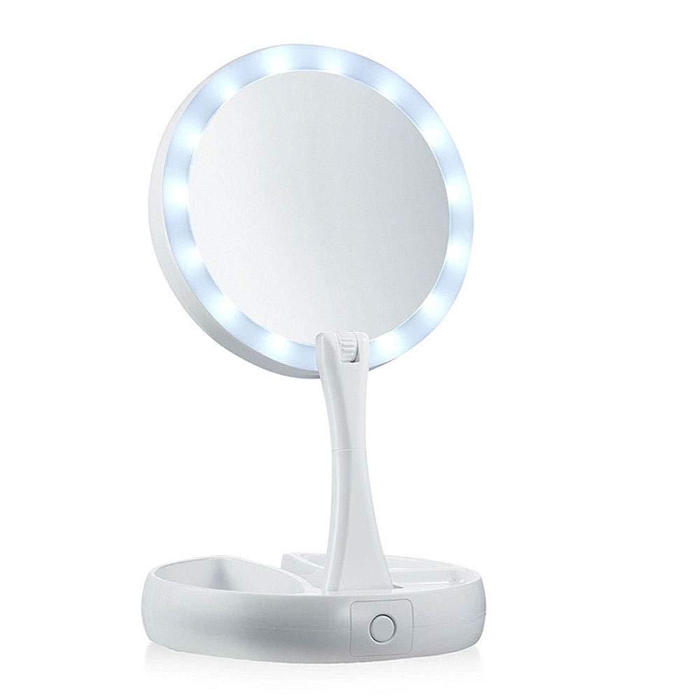 LED Mirror Makeup Storage Box - With 10X Magnification