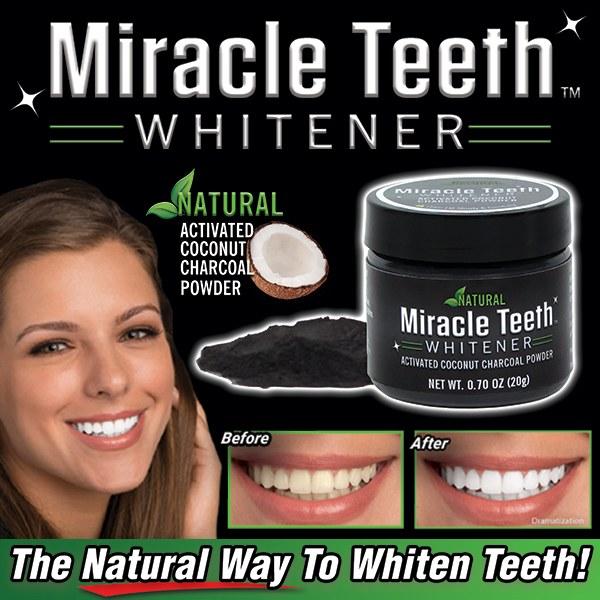 Quick Miracle Teeth Whitener - GMO & Gluten Free, Removes stains, whitens teeth, Gentle on eamel