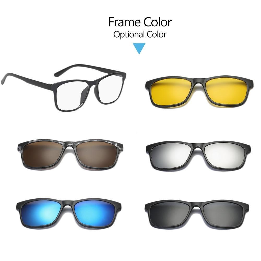 5-in-1 Magnetic Clip On Sunglasses