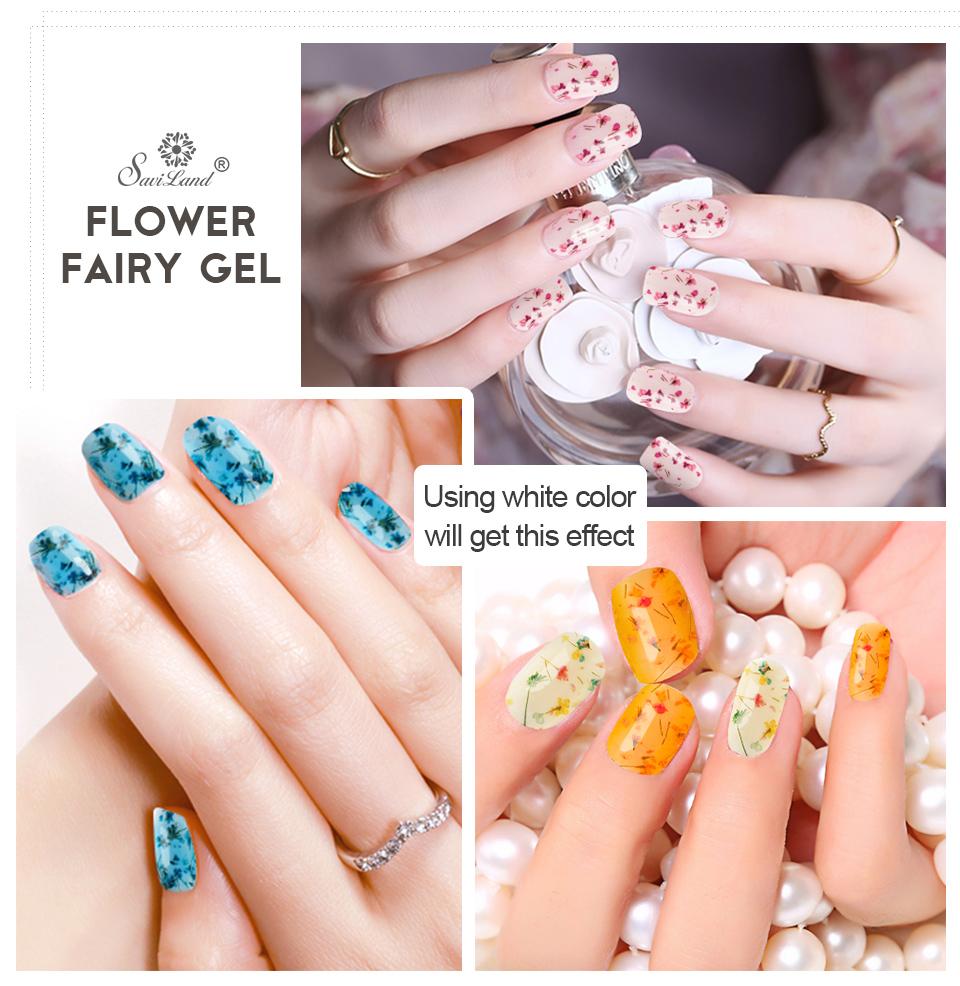 Dried Fairy-Floral Nail Gels