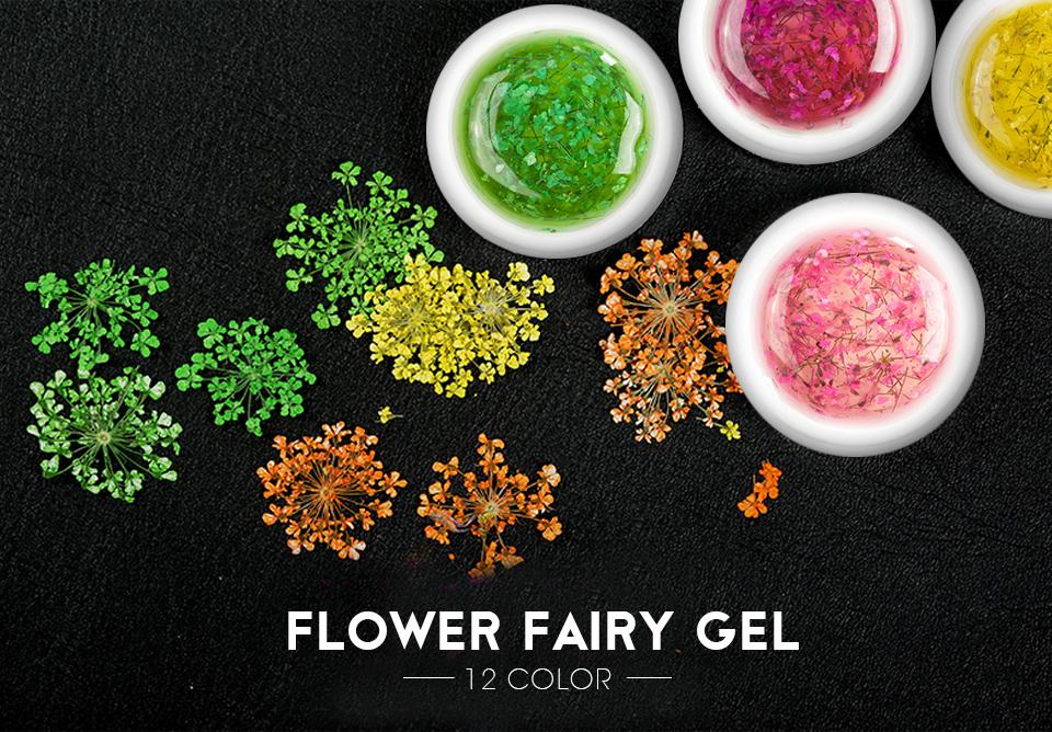 Dried Fairy-Floral Nail Gels
