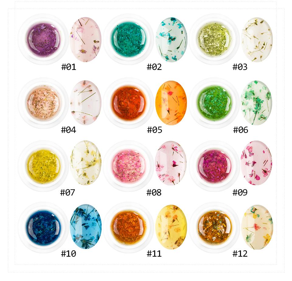 Dried Fairy-Floral Nail Gels