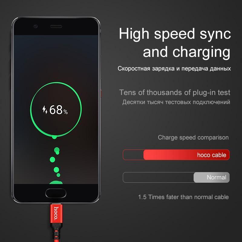 HOCO  USB Type C Cable 2A USB C Cable Fast Charging Data Cable  For Galaxy S8 Plus Xiaomi 6 Mi5