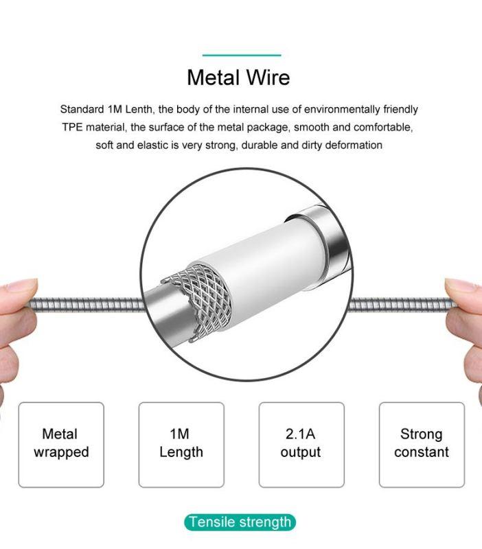 Premium Zinc Alloy Type C Unbreakable Cable