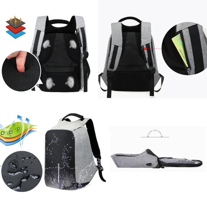 USB Charger Anti Theft Waterproof Smart Bag