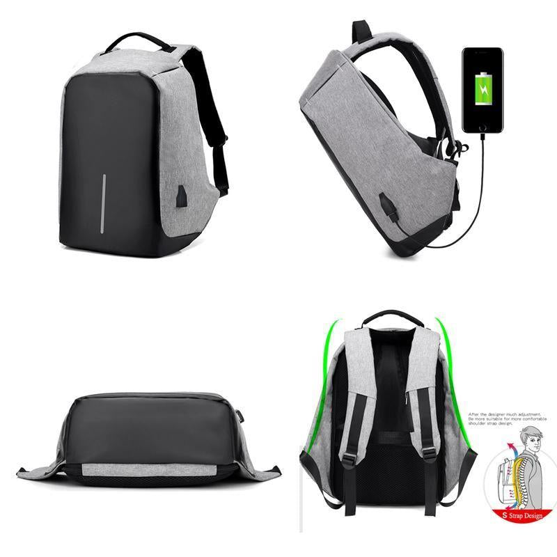 USB Charger Anti Theft Waterproof Smart Bag